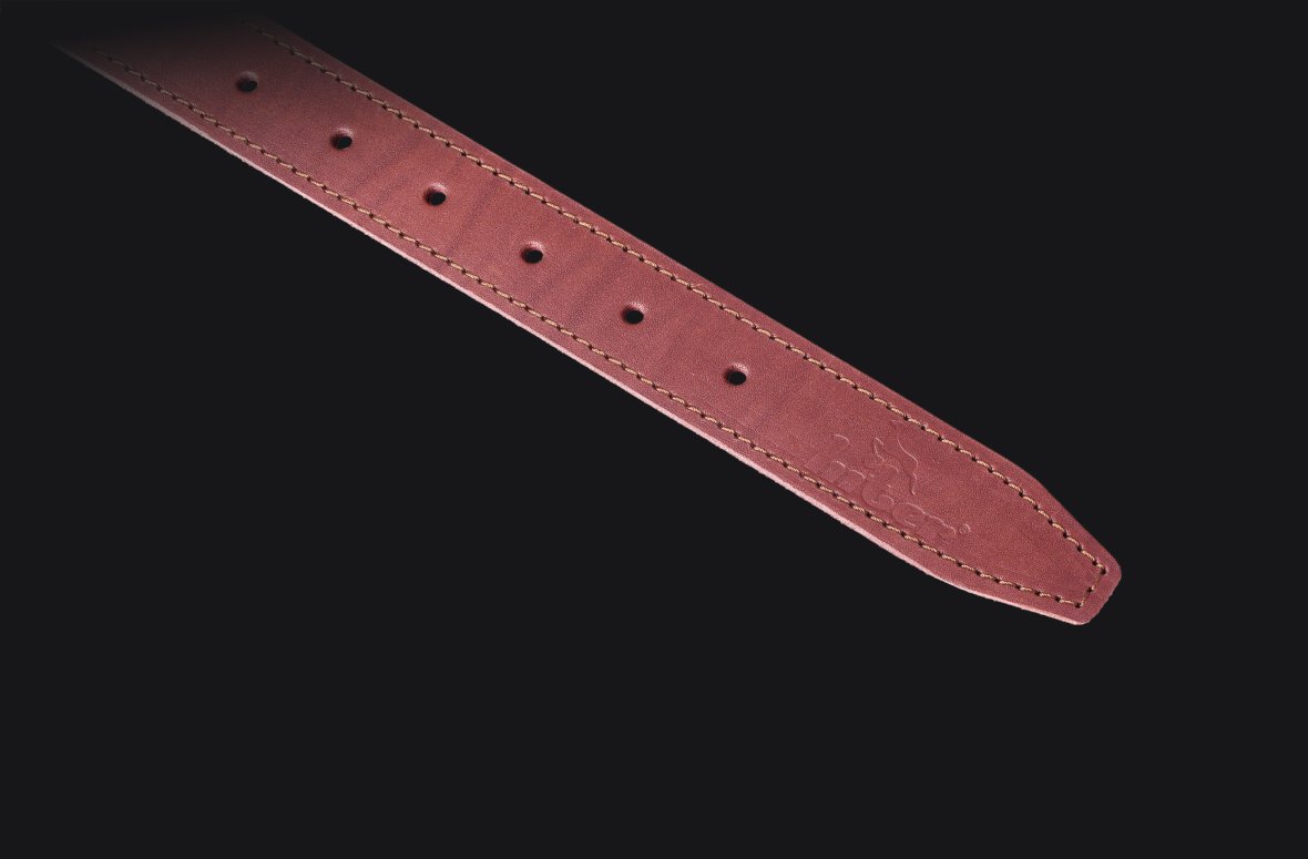 Leather belt Narrow brown