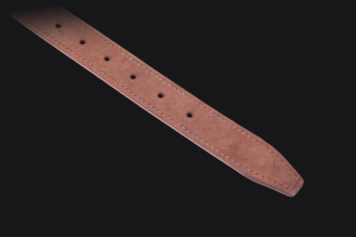 Leather belt Narrow brown